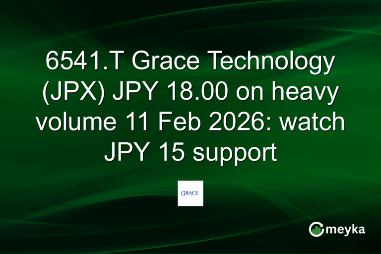 6541.T Grace Technology (JPX) JPY 18.00 on heavy volume 11 Feb 2026: watch JPY 15 support