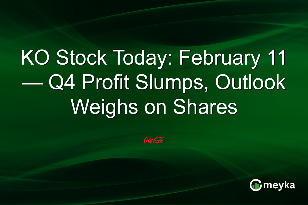KO Stock Today: February 11 — Q4 Profit Slumps, Outlook Weighs on Shares