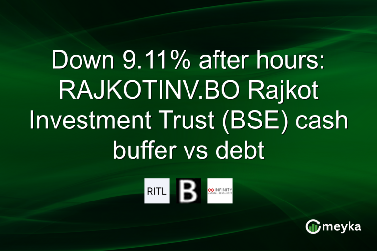 Down 9.11% after hours: RAJKOTINV.BO Rajkot Investment Trust (BSE) cash buffer vs debt