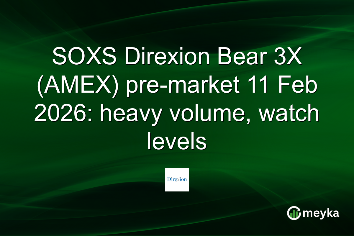 SOXS Direxion Bear 3X (AMEX) pre-market 11 Feb 2026: heavy volume, watch levels