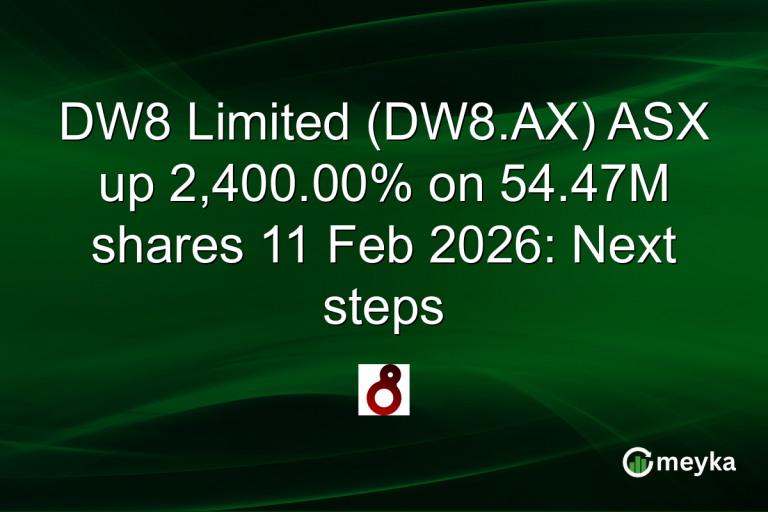 DW8 Limited (DW8.AX) ASX up 2,400.00% on 54.47M shares 11 Feb 2026: Next steps