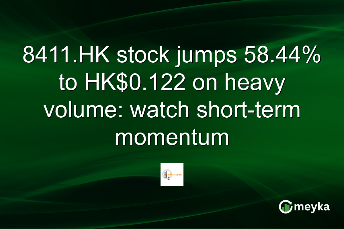 8411.HK stock jumps 58.44% to HK$0.122 on heavy volume: watch short-term momentum