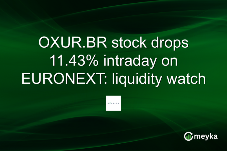 OXUR.BR stock drops 11.43% intraday on EURONEXT: liquidity watch