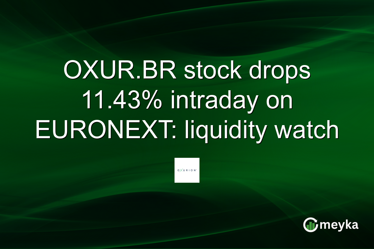 OXUR.BR stock drops 11.43% intraday on EURONEXT: liquidity watch