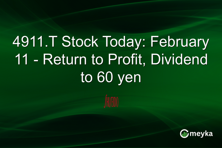 4911.T Stock Today: February 11 - Return to Profit, Dividend to 60 yen