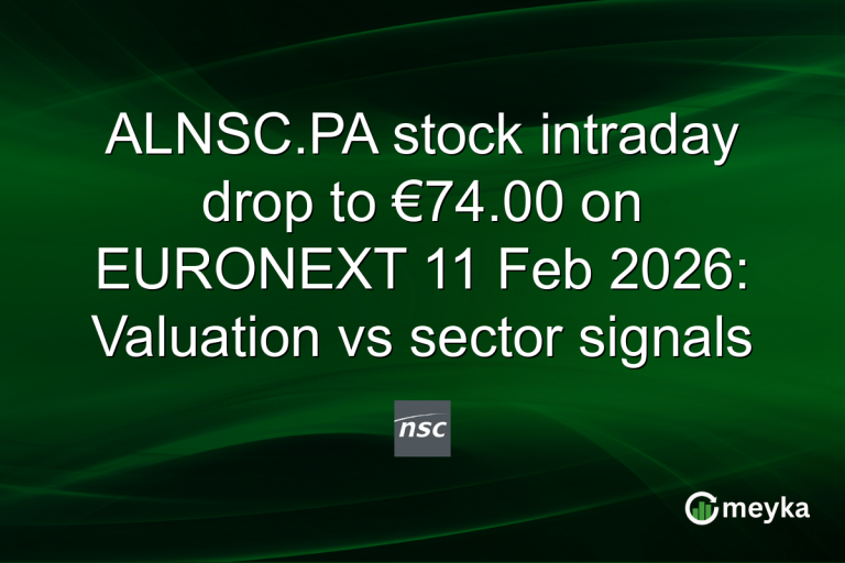 ALNSC.PA stock intraday drop to €74.00 on EURONEXT 11 Feb 2026: Valuation vs sector signals