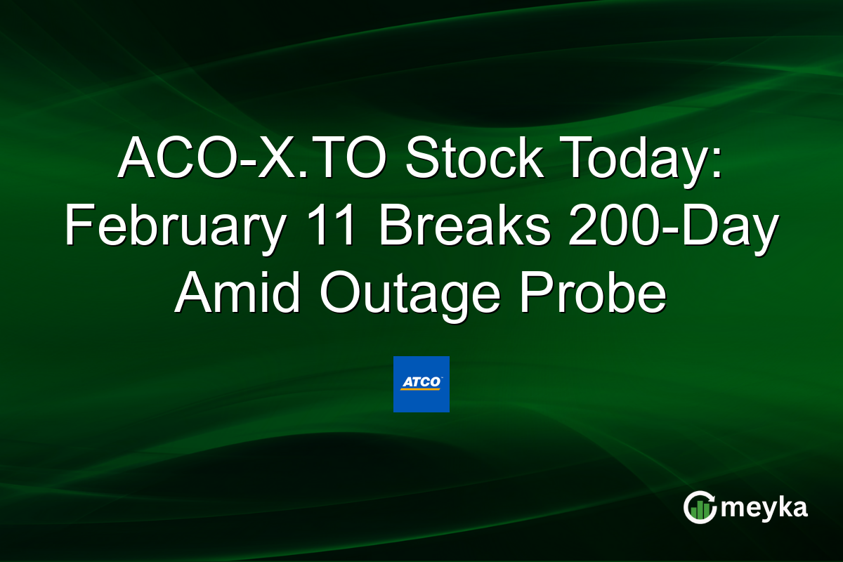 ACO-X.TO Stock Today: February 11 Breaks 200-Day Amid Outage Probe