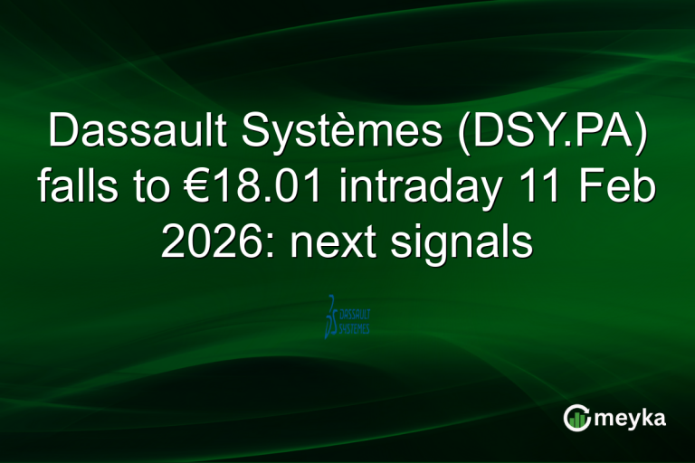 Dassault Systèmes (DSY.PA) falls to €18.01 intraday 11 Feb 2026: next signals