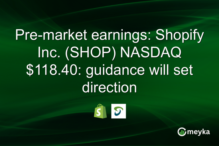 Pre-market earnings: Shopify Inc. (SHOP) NASDAQ $118.40: guidance will set direction