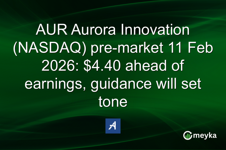 AUR Aurora Innovation (NASDAQ) pre-market 11 Feb 2026: $4.40 ahead of earnings, guidance will set tone