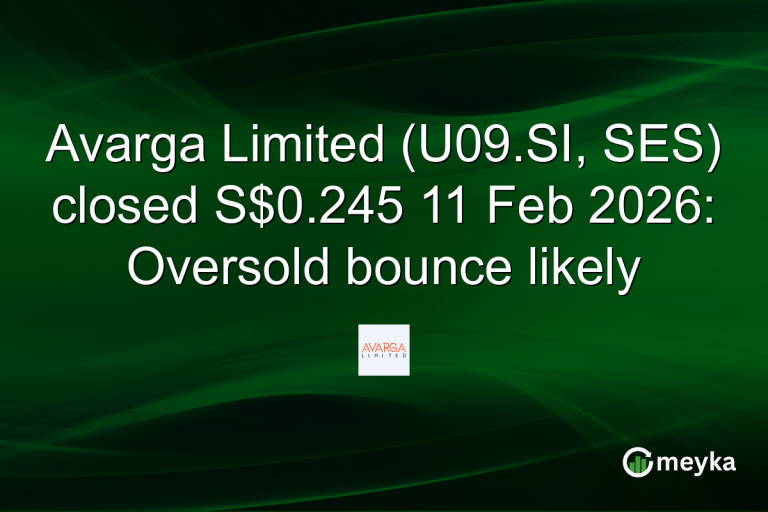 Avarga Limited (U09.SI, SES) closed S$0.245 11 Feb 2026: Oversold bounce likely