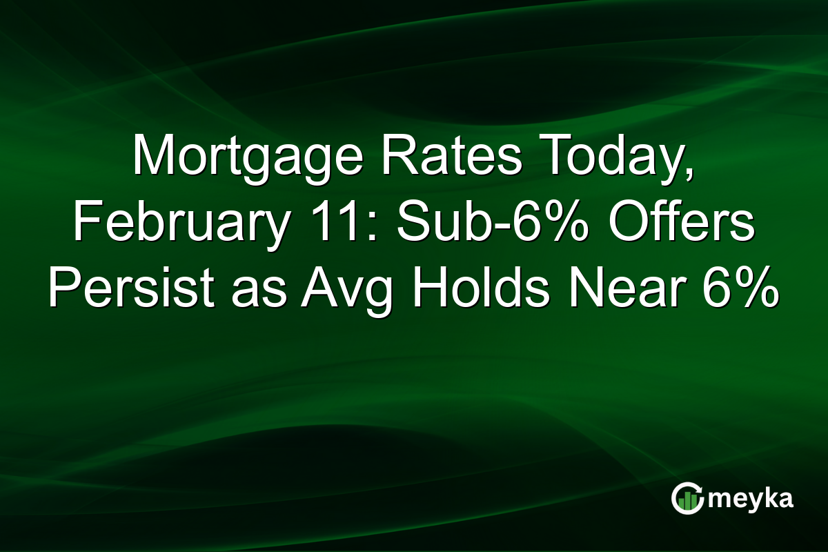 Mortgage Rates Today, February 11: Sub-6% Offers Persist as Avg Holds Near 6%