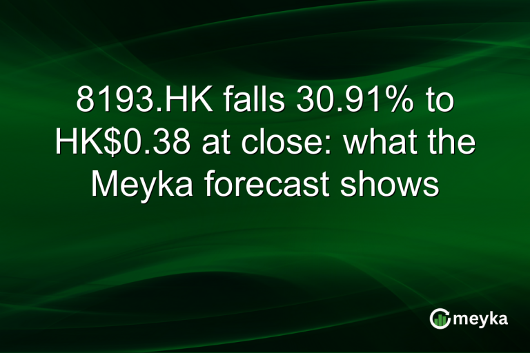 8193.HK falls 30.91% to HK$0.38 at close: what the Meyka forecast shows