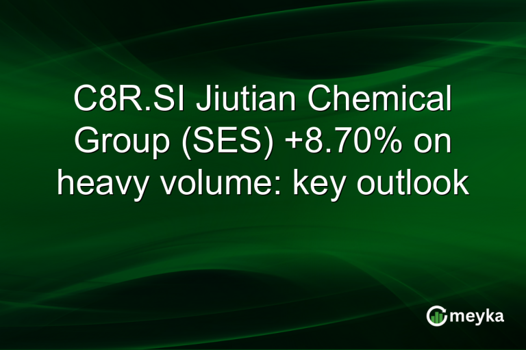 C8R.SI Jiutian Chemical Group (SES) +8.70% on heavy volume: key outlook