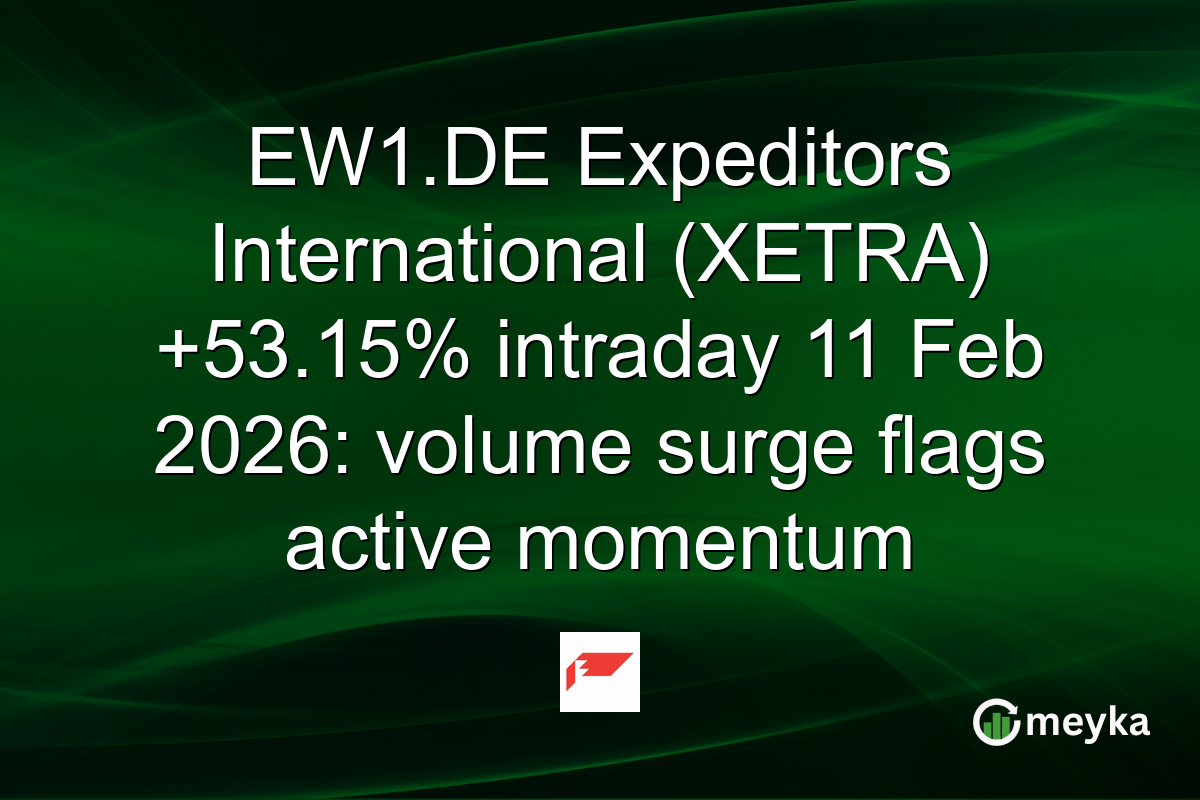 EW1.DE Expeditors International (XETRA) +53.15% intraday 11 Feb 2026: volume surge flags active momentum