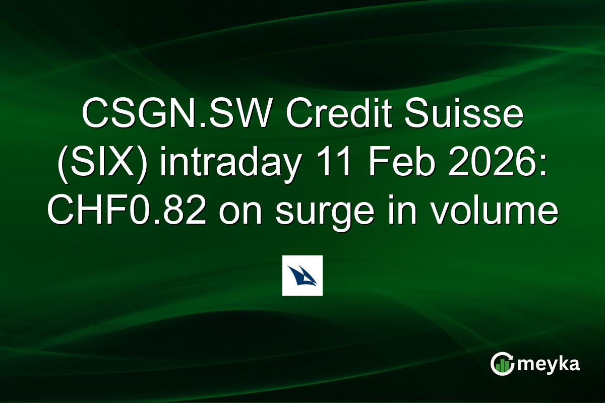 CSGN.SW Credit Suisse (SIX) intraday 11 Feb 2026: CHF0.82 on surge in volume