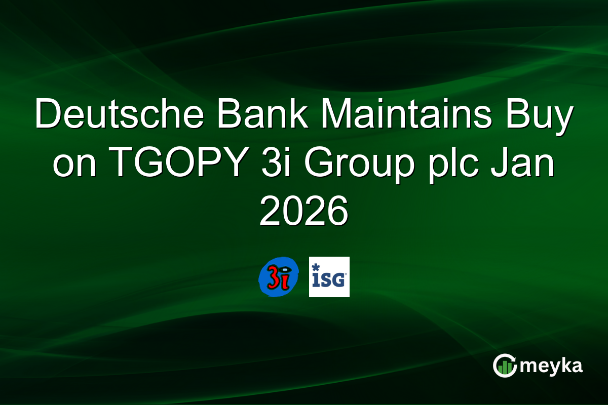 Deutsche Bank Maintains Buy on TGOPY 3i Group plc Jan 2026