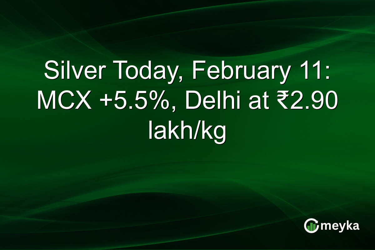 Silver Today, February 11: MCX +5.5%, Delhi at ₹2.90 lakh/kg