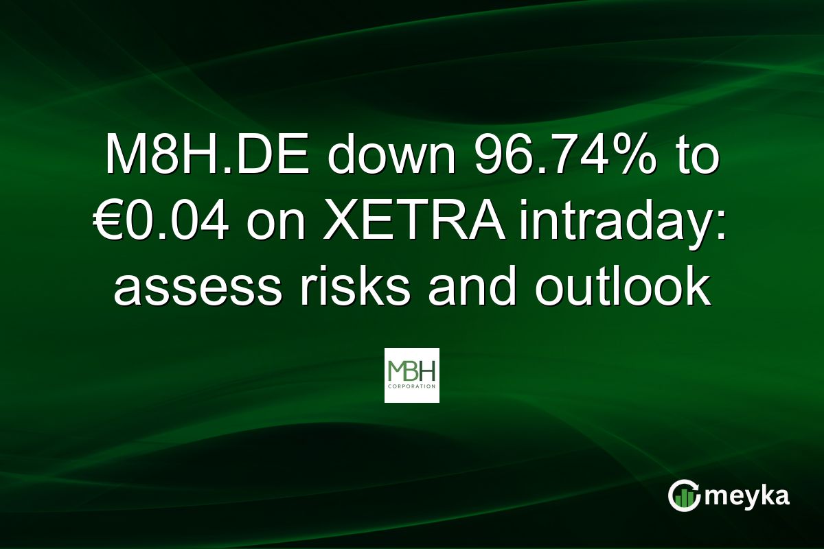 M8H.DE down 96.74% to €0.04 on XETRA intraday: assess risks and outlook