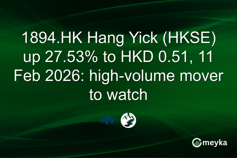 1894.HK Hang Yick (HKSE) up 27.53% to HKD 0.51, 11 Feb 2026: high-volume mover to watch