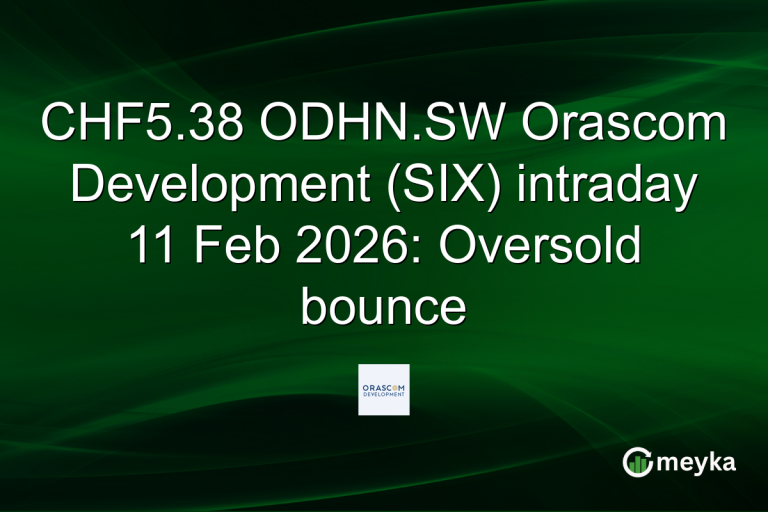 CHF5.38 ODHN.SW Orascom Development (SIX) intraday 11 Feb 2026: Oversold bounce