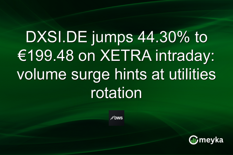 DXSI.DE jumps 44.30% to €199.48 on XETRA intraday: volume surge hints at utilities rotation