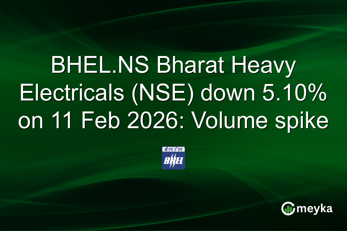 BHEL.NS Bharat Heavy Electricals (NSE) down 5.10% on 11 Feb 2026: Volume spike