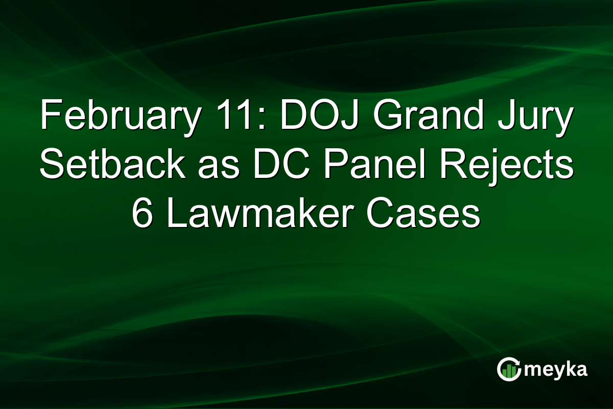 February 11: DOJ Grand Jury Setback as DC Panel Rejects 6 Lawmaker Cases