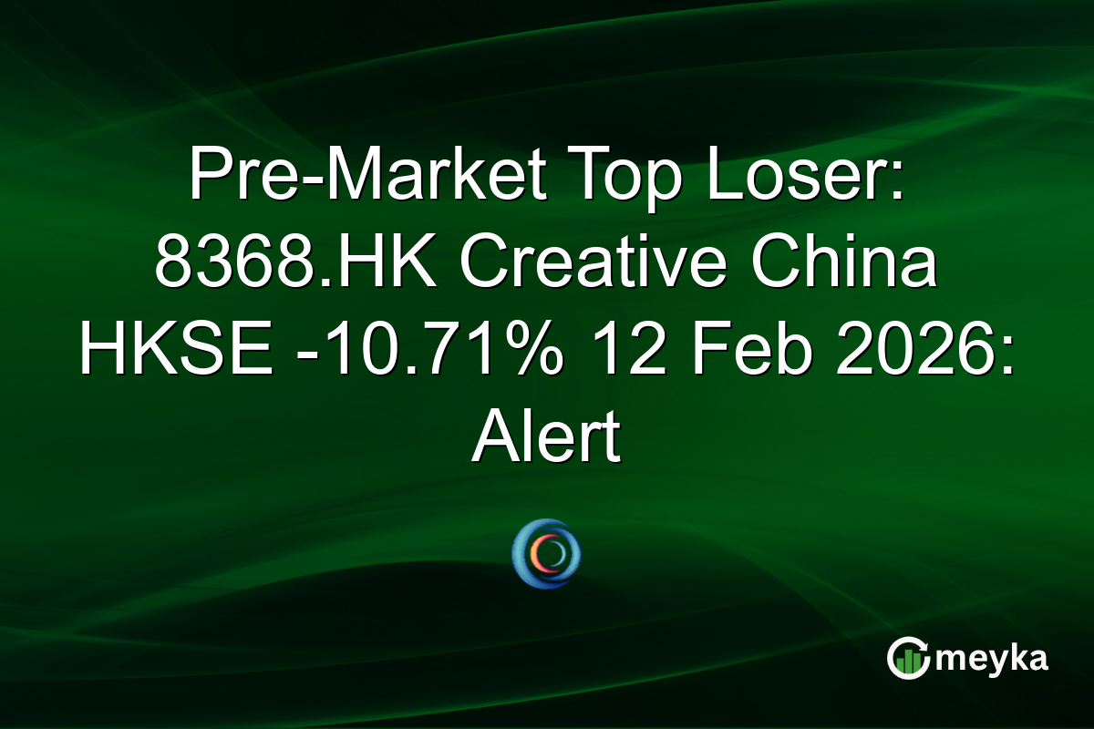 Pre-Market Top Loser: 8368.HK Creative China HKSE -10.71% 12 Feb 2026: Alert