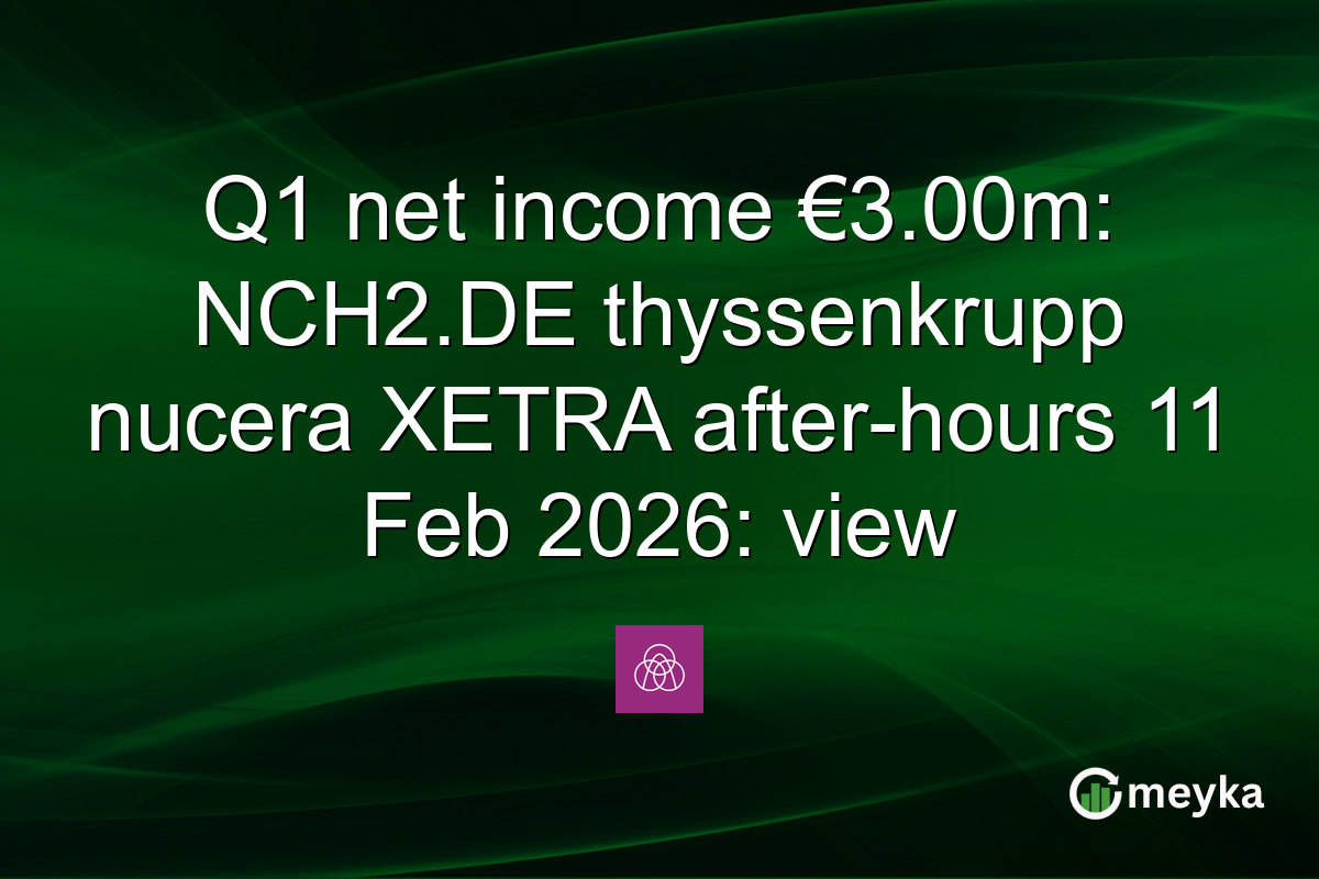 Q1 net income €3.00m: NCH2.DE thyssenkrupp nucera XETRA after-hours 11 Feb 2026: view