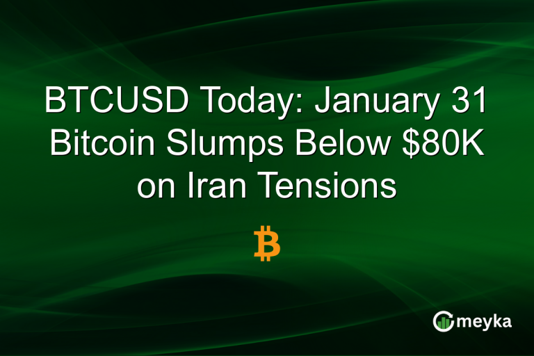 BTCUSD Today: January 31 Bitcoin Slumps Below $80K on Iran Tensions