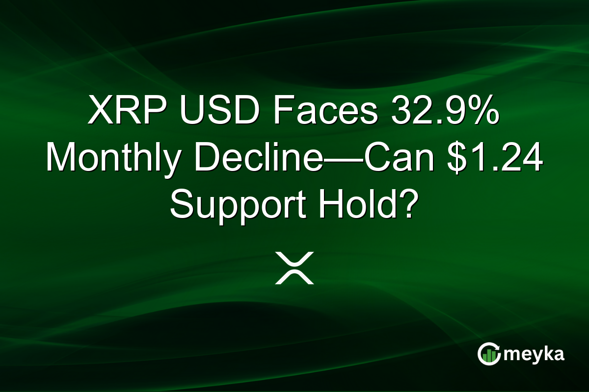 XRP USD Faces 32.9% Monthly Decline—Can $1.24 Support Hold?