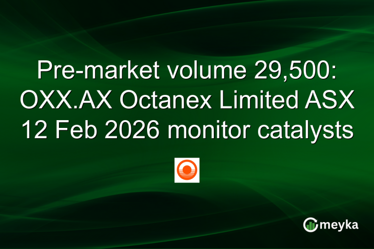 Pre-market volume 29,500: OXX.AX Octanex Limited ASX 12 Feb 2026 monitor catalysts