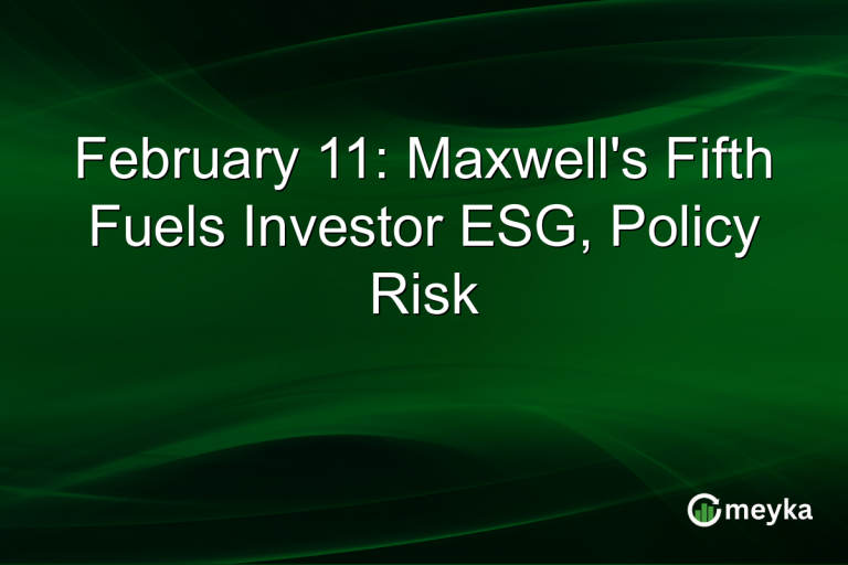 February 11: Maxwell's Fifth Fuels Investor ESG, Policy Risk