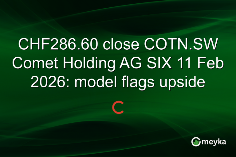 CHF286.60 close COTN.SW Comet Holding AG SIX 11 Feb 2026: model flags upside