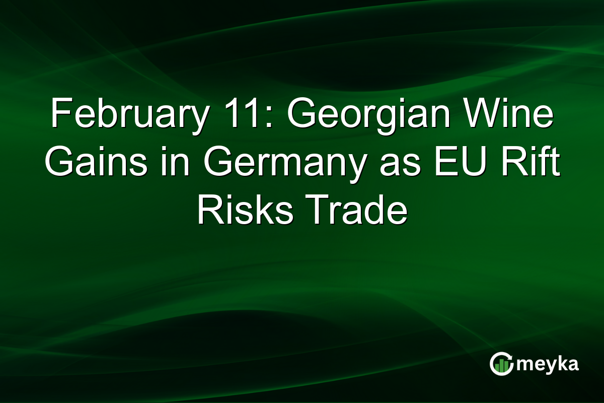 February 11: Georgian Wine Gains in Germany as EU Rift Risks Trade
