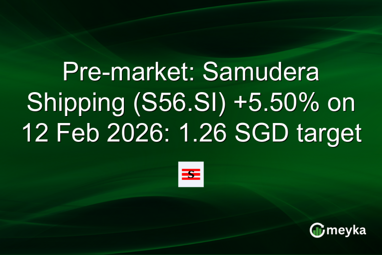 Pre-market: Samudera Shipping (S56.SI) +5.50% on 12 Feb 2026: 1.26 SGD target