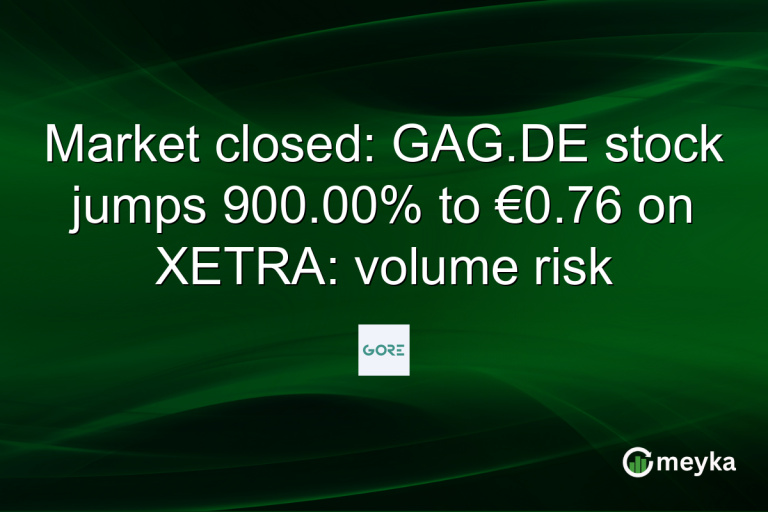 Market closed: GAG.DE stock jumps 900.00% to €0.76 on XETRA: volume risk