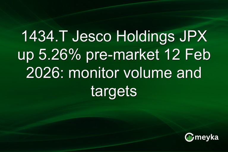 1434.T Jesco Holdings JPX up 5.26% pre-market 12 Feb 2026: monitor volume and targets