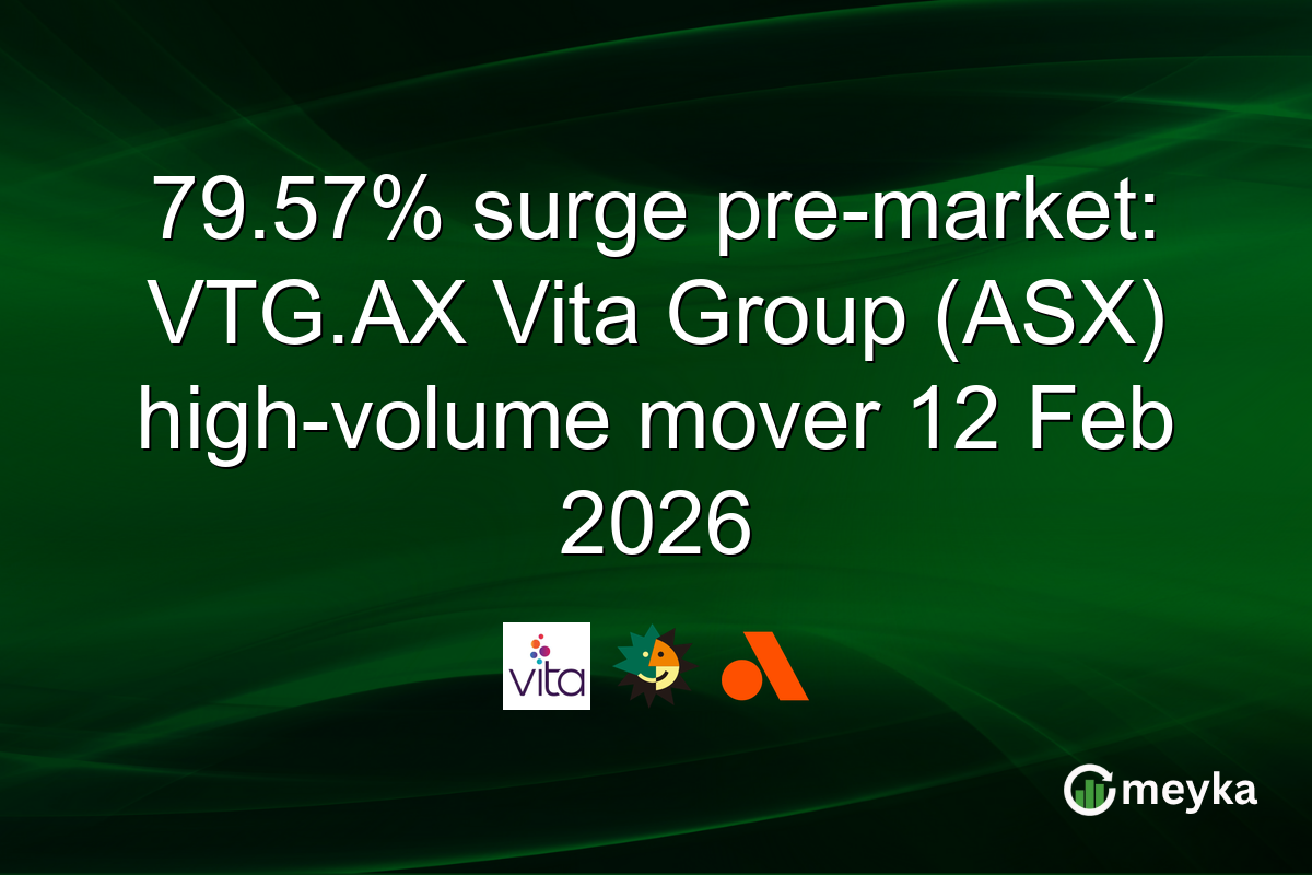 79.57% surge pre-market: VTG.AX Vita Group (ASX) high-volume mover 12 Feb 2026