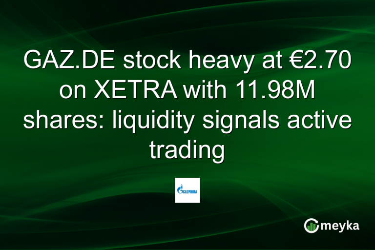 GAZ.DE stock heavy at €2.70 on XETRA with 11.98M shares: liquidity signals active trading