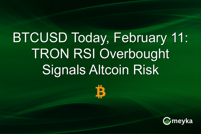 BTCUSD Today, February 11: TRON RSI Overbought Signals Altcoin Risk