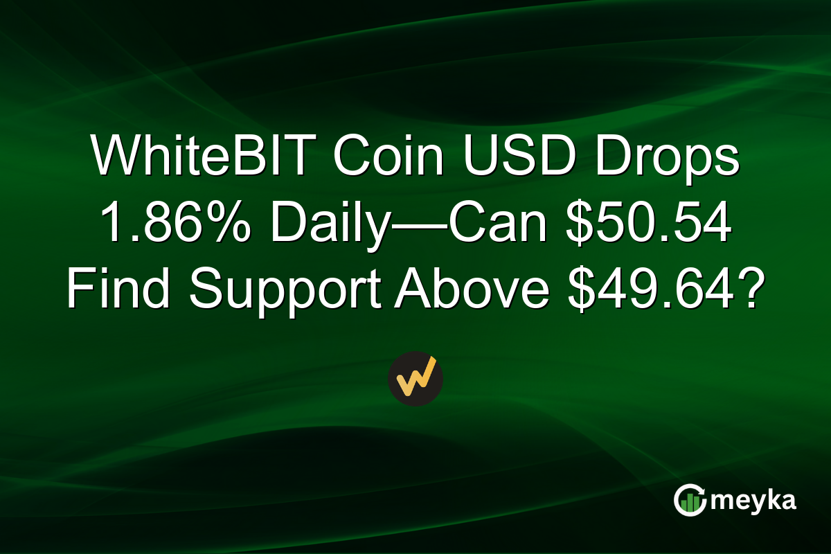 WhiteBIT Coin USD Drops 1.86% Daily—Can $50.54 Find Support Above $49.64?