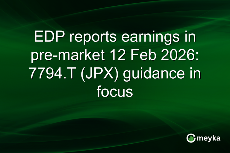 EDP reports earnings in pre-market 12 Feb 2026: 7794.T (JPX) guidance in focus
