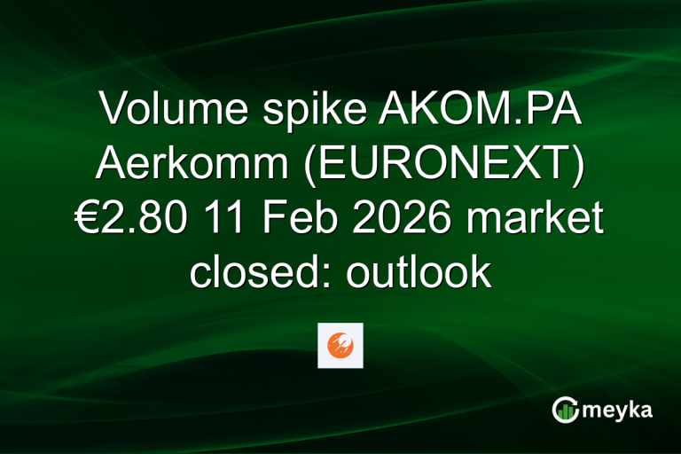 Volume spike AKOM.PA Aerkomm (EURONEXT) €2.80 11 Feb 2026 market closed: outlook