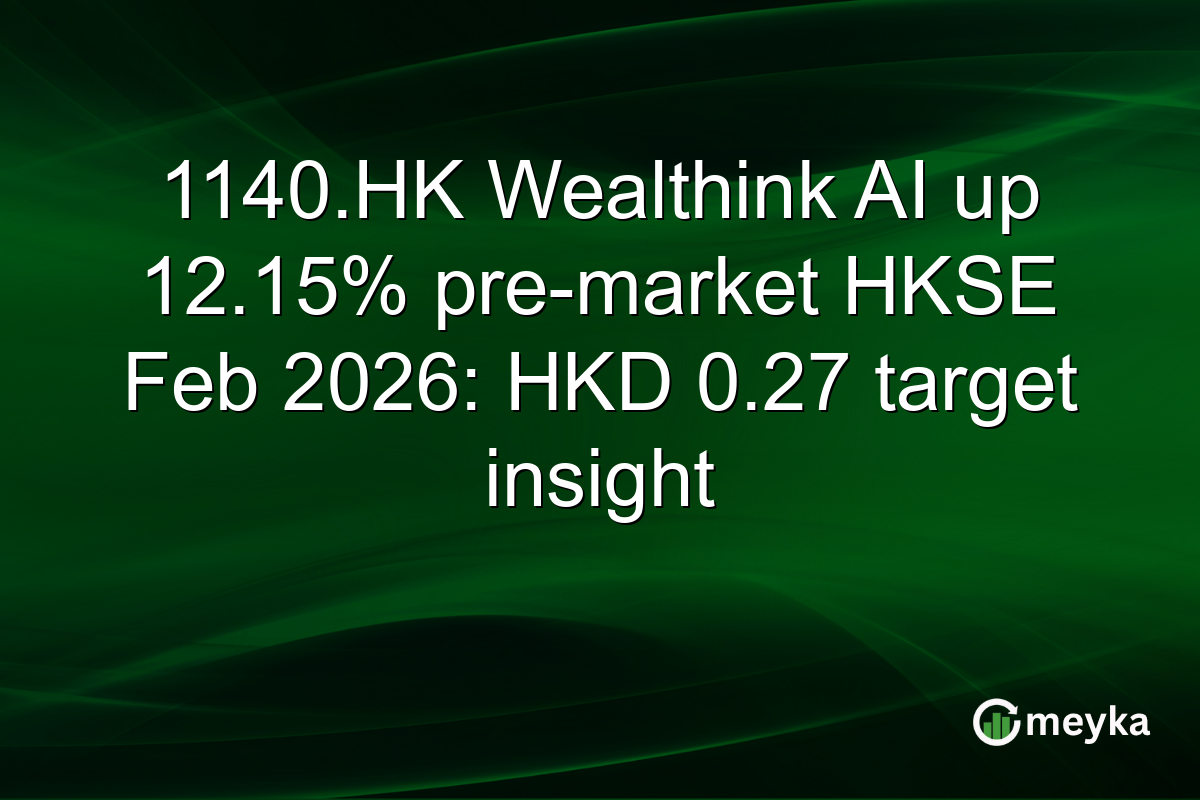 1140.HK Wealthink AI up 12.15% pre-market HKSE Feb 2026: HKD 0.27 target insight