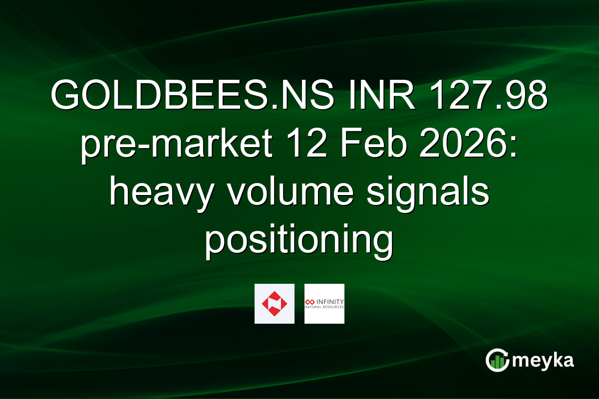 GOLDBEES.NS INR 127.98 pre-market 12 Feb 2026: heavy volume signals positioning