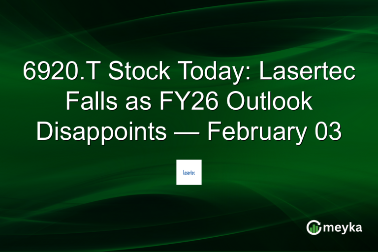 6920.T Stock Today: Lasertec Falls as FY26 Outlook Disappoints — February 03