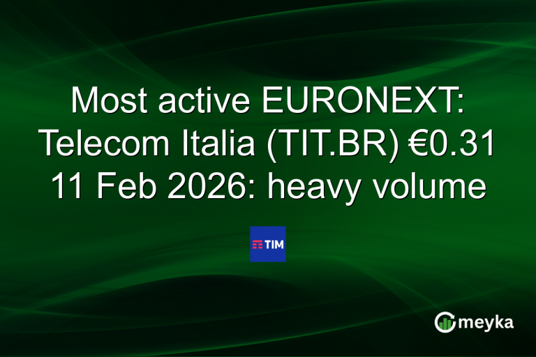 Most active EURONEXT: Telecom Italia (TIT.BR) €0.31 11 Feb 2026: heavy volume
