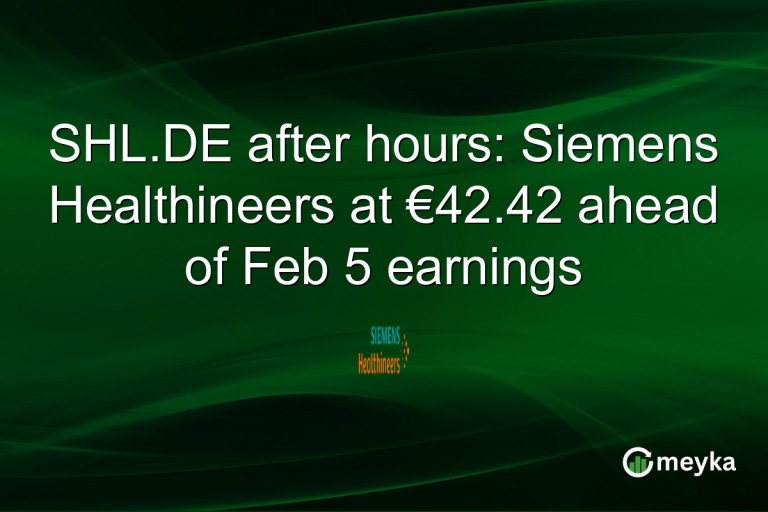 SHL.DE after hours: Siemens Healthineers at €42.42 ahead of Feb 5 earnings